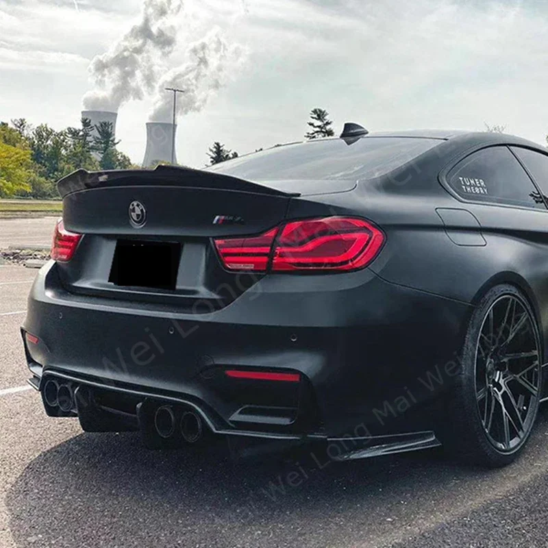 Фото Высококачественный карбоновый спойлер на крышку багажника для BMW F32 F33 F36 4 серии 420 428 430 435 2014-2018 в стиле PSM №1
