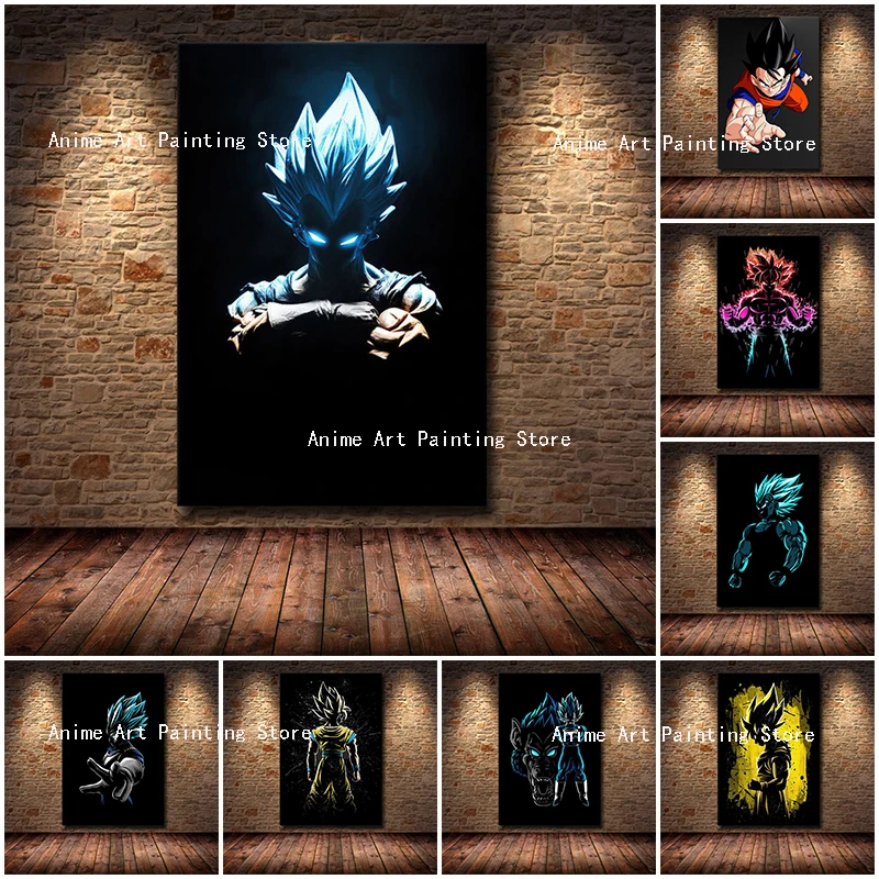 

Japanese Anime Dragon Ball Goku Canvas Painting Pictures Mural Wall Art Modular Poster for Living Home Decor Prints No Frame