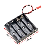 masterfire 10pcslot 4 x 1 5v aa size battery holder storage box case shell with jst plug 4 slots 6v standard batteries charging