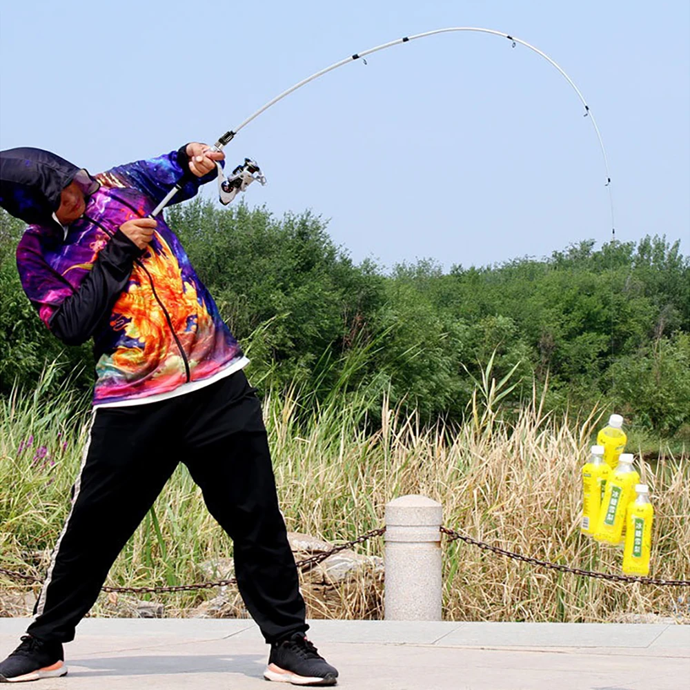 1 5-2 4 м Ультралегкая телескопическая удочка для заброса/спиннинга портативная