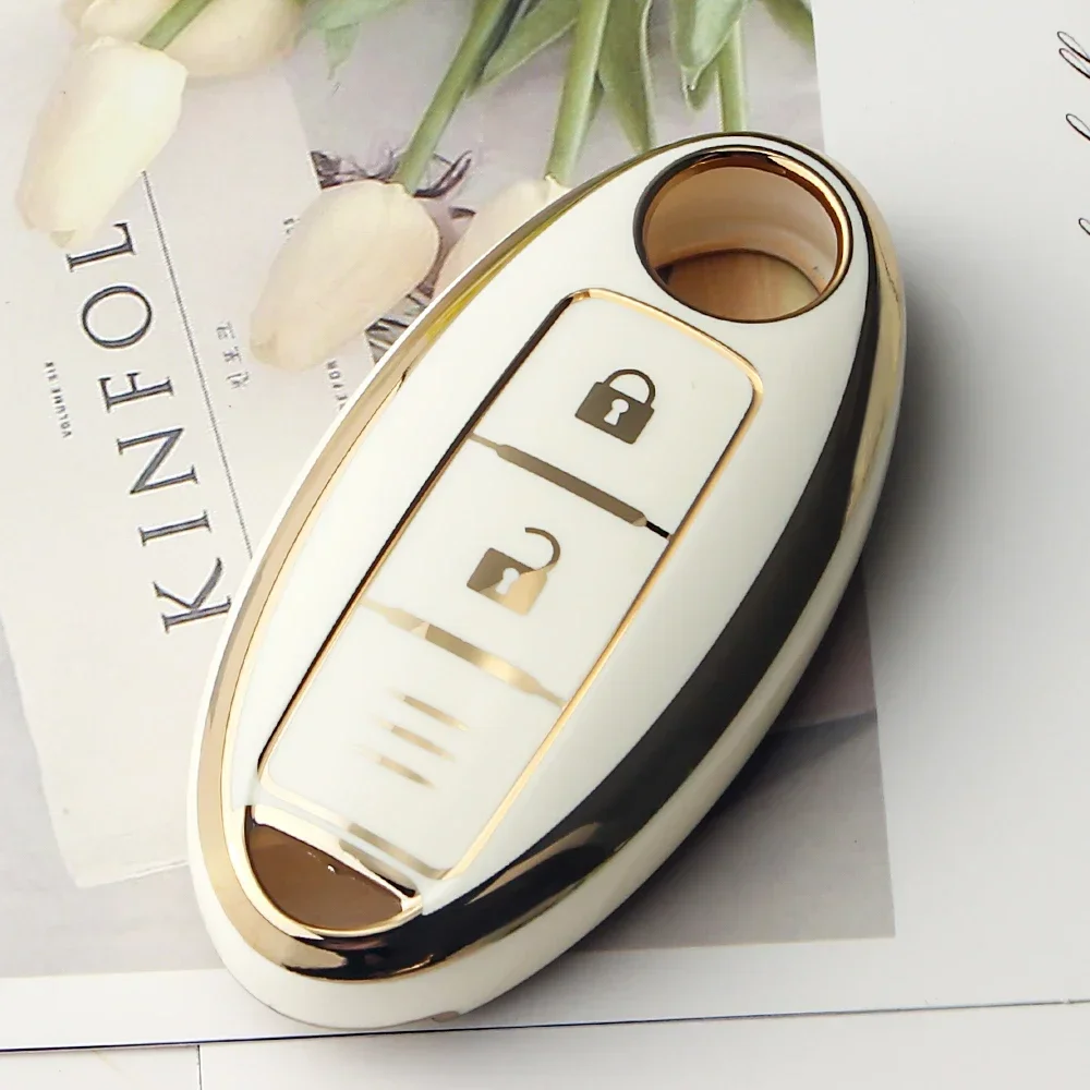 

KEYYOU Чехол для автомобильного ключа из ТПУ для Nissan Leaf Micra Qashqai J11 J10 X Trail T32 Versa Note Patrol, чехол для ключа, аксессуары