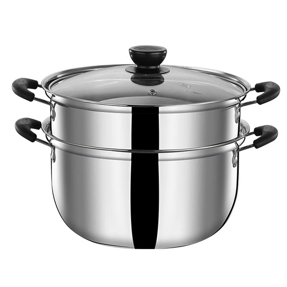 

Stainless Steel Stock Pot Practical Household Kitchen Food Cooking Steam Pot