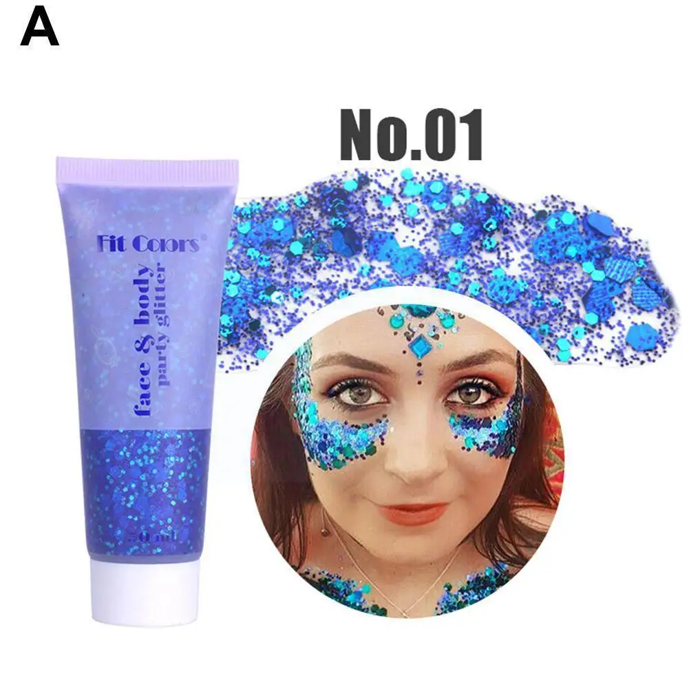 

Eye Glitter Nail Hair Body Face Glitter Gel Art Flash Sequins Party Makeup Polarized Festival Cream Stage Decoration Glitte W6c8