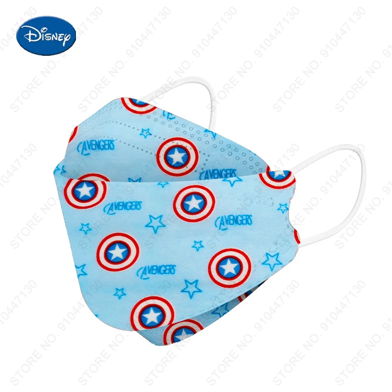 Детская маска Disney kn95 20-200 шт./упаковка 4-слойная защита Пылезащитная дышащая