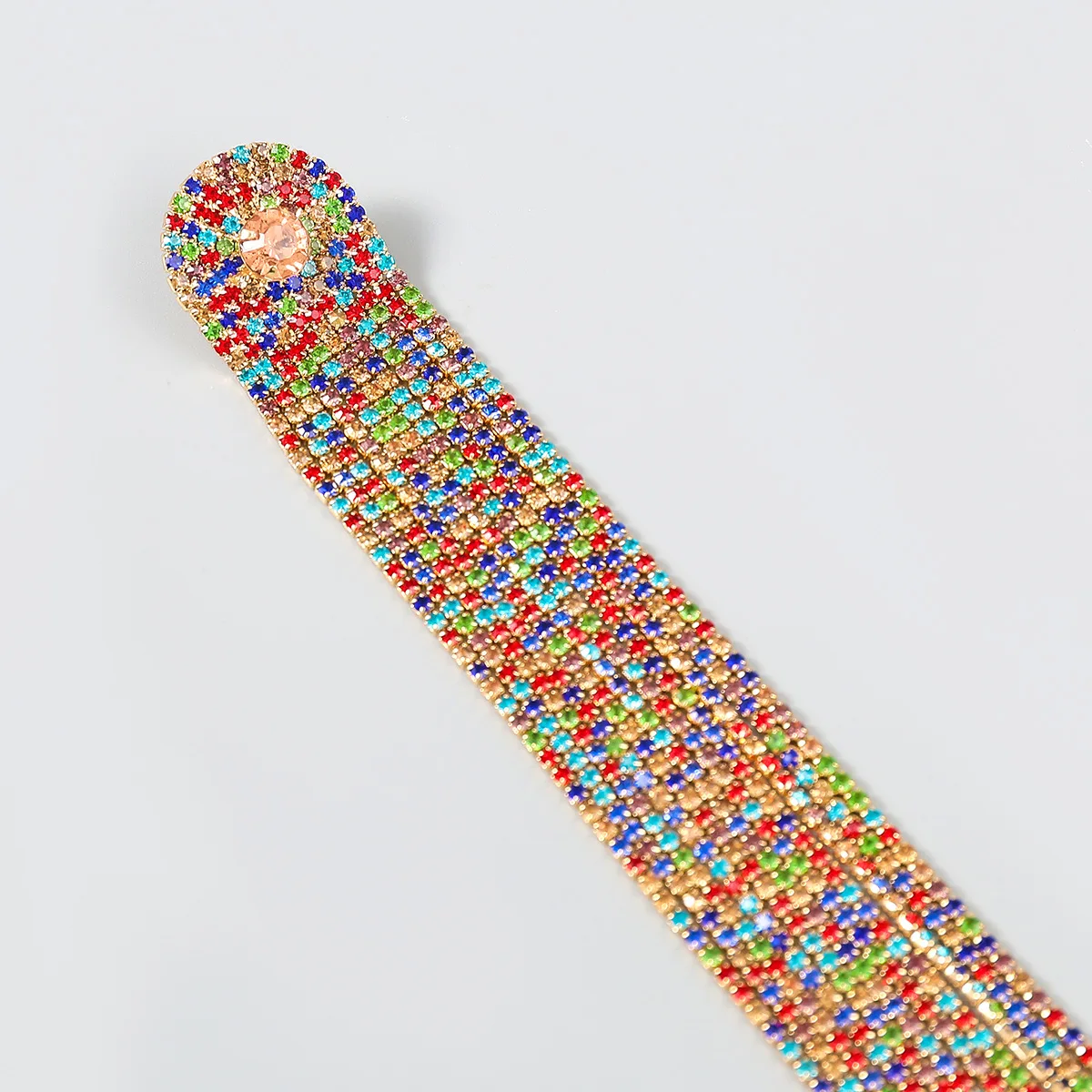 Fashion Gorgeous Long Crystal Chain Statement Rhinestone Tassel Drop Earrings for Women High-quality Banquet Party Jewelry Gifts