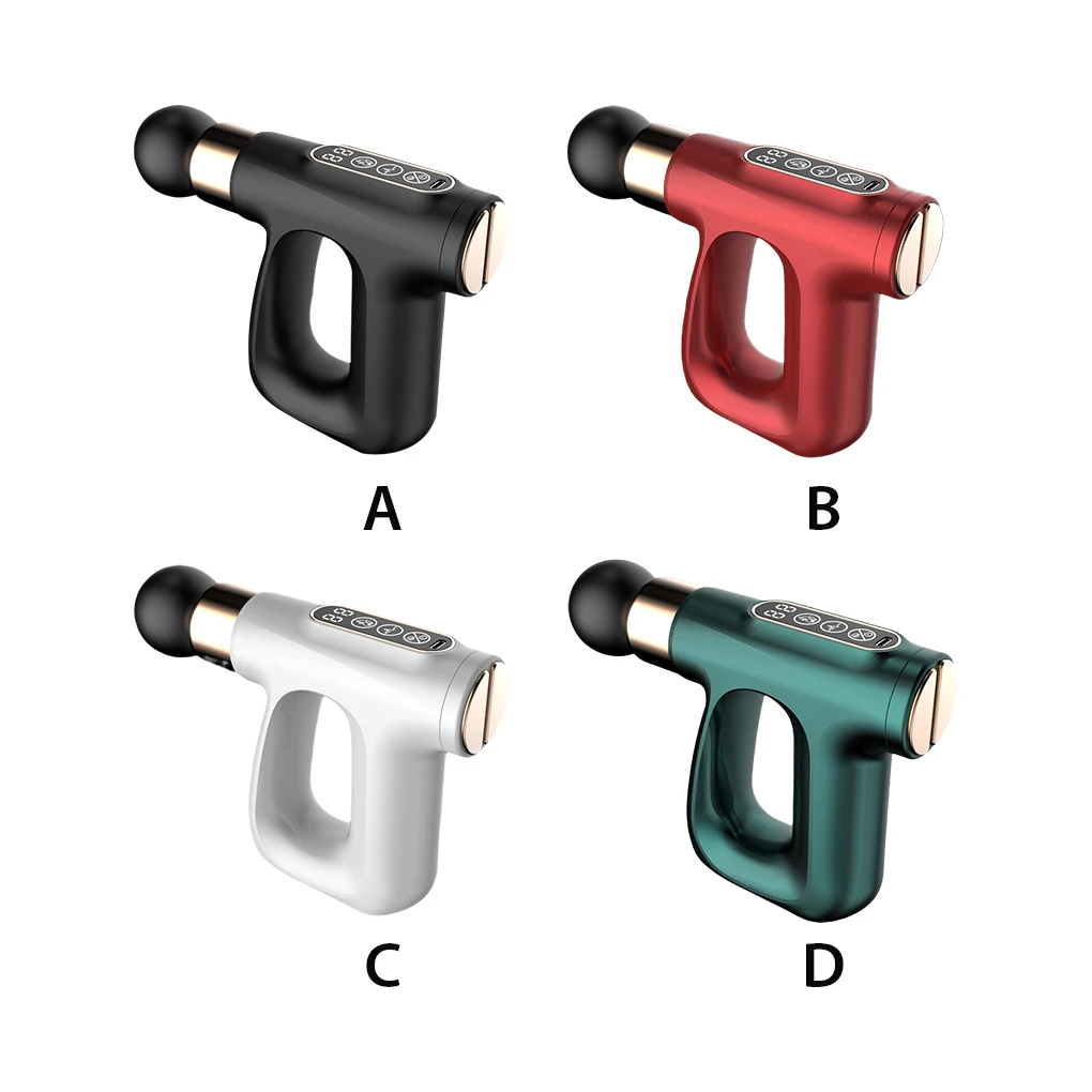 

12 Gears Muscle Fascia Massager Pulse Rechargeable Adjustable Vibrating Massaging Device Body Neck Exercise Supply Green