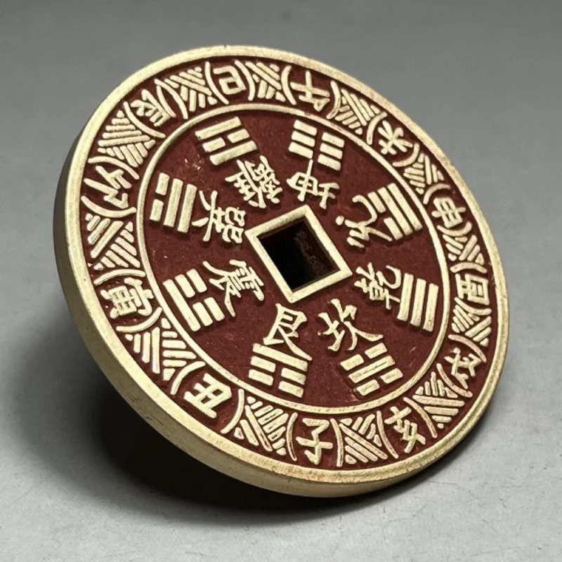 Pure Copper Brass Pendant Cinnabar Thickened Mountain Ghost Gossip Spending Wire Taoist Lace Folk Custom Good Luc