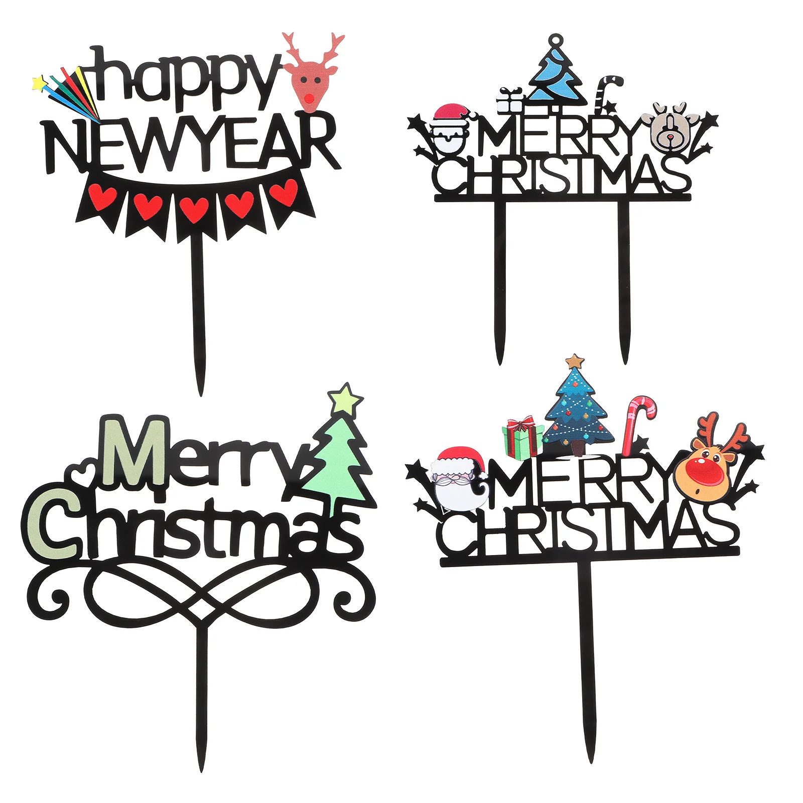 

4pcs Festival Cake DIY Adornment Creative Unique Cake Ornament Cake Decor