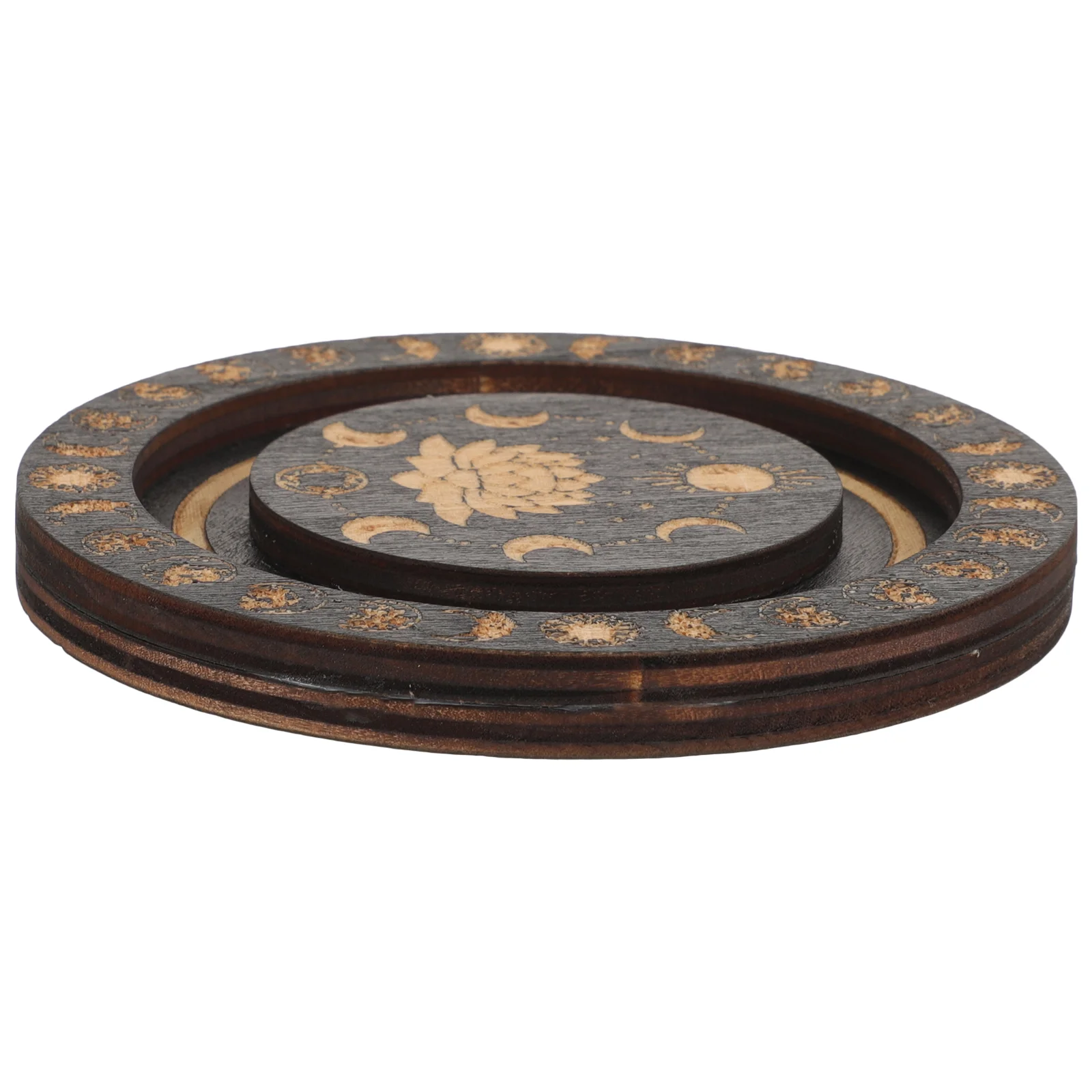 

Bracelet Display Tray Bangle Plate Beaded Holder Jewelry Decorative Wooden Round