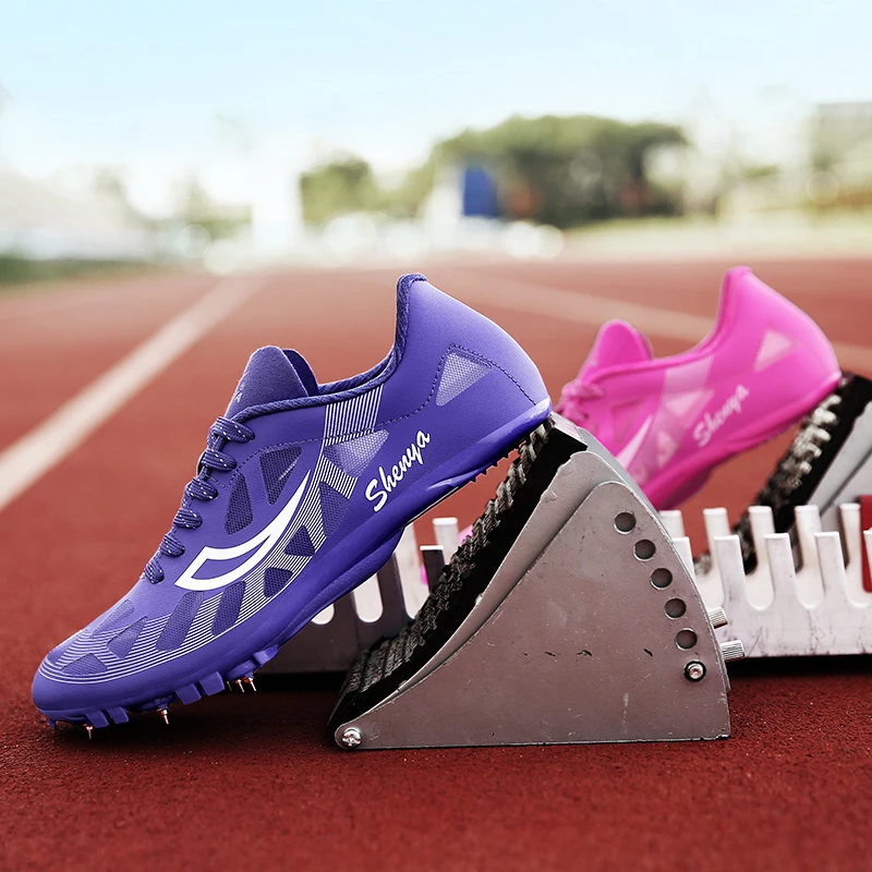

Professional Track and Field Sports Shoes Student Competition Professional Track and Field Running Shoes Couple Cleat Sneakers