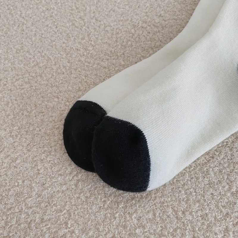 Fashion New Fluffy Thermal Sleeping Socks Women Winter Warm Breathable Cotton Striped Letters White Padded Thick Socks Set