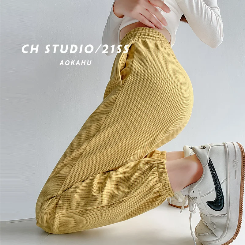 

Женские спортивные брюки-джоггеры свободного покроя с высокой талией