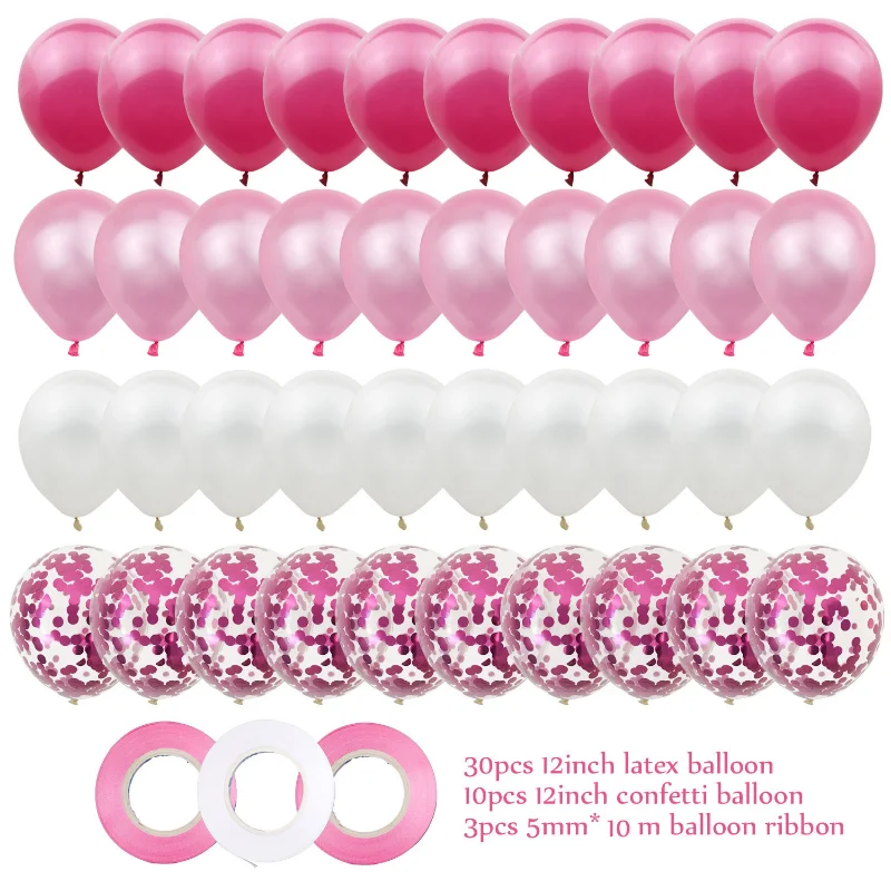 

40pcs Blue Pink Balloon Set Wedding Kids Birthday Party Latex Confetti Balloons Garland Graduation Party Decoration Baby Shower