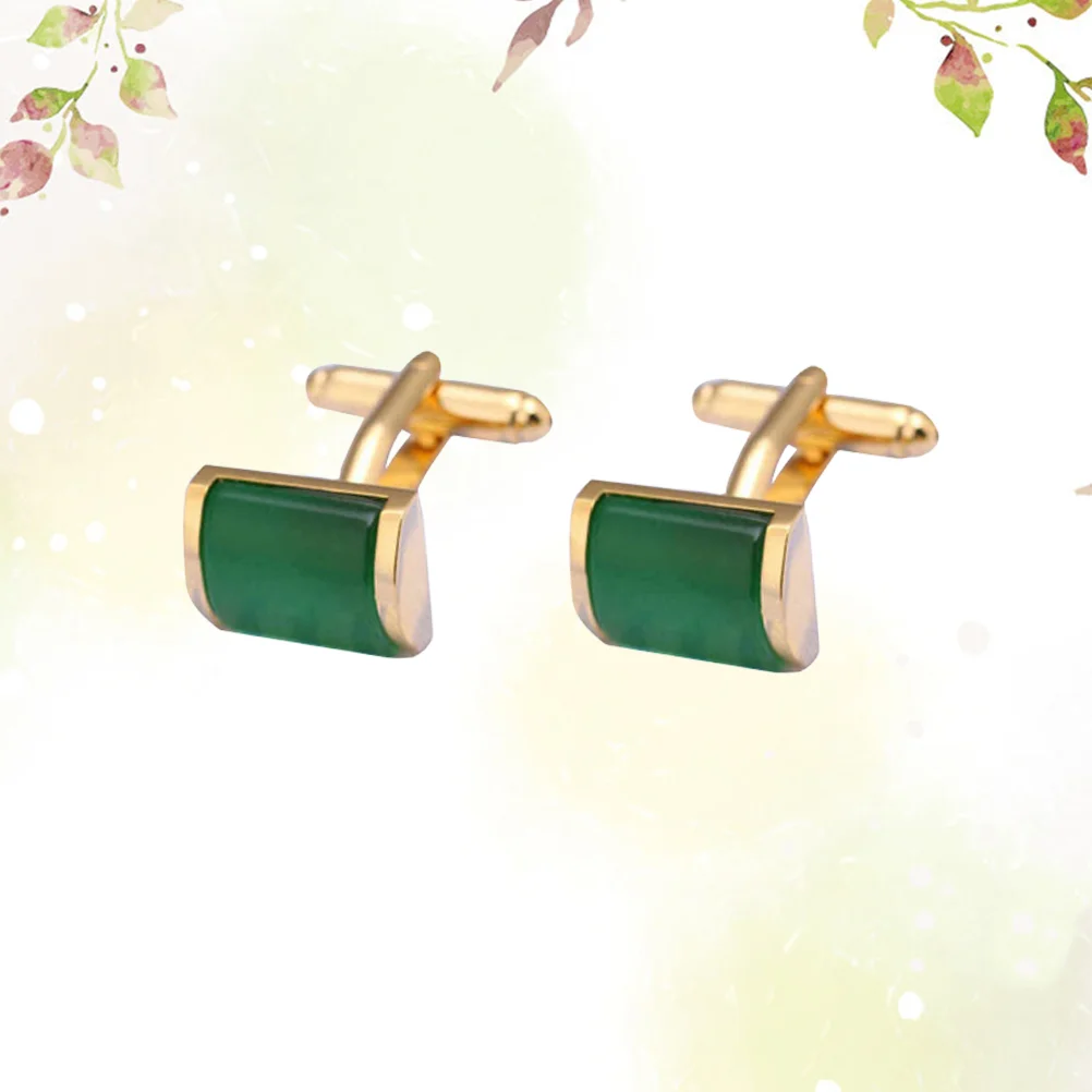 

Cufflinks Cuff Links Crystal Vintage Clip Tie Men Gears Sleeveretro Erinite Green Circular Shirts Anniversary Copper Classic