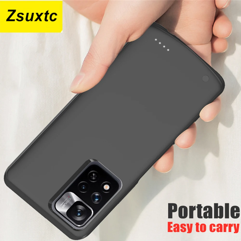 

6800Mah Power Case For Xiaomi Redmi Note 11 Battery Charger Case Note 11 Pro + Plus Cover Power Bank Redmi Note11 Battery Case