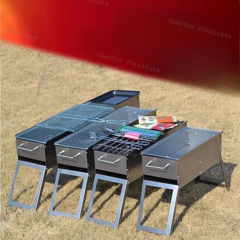 Уличная плита для барбекю кебаба Портативная Домашняя печь пикника Gridiron