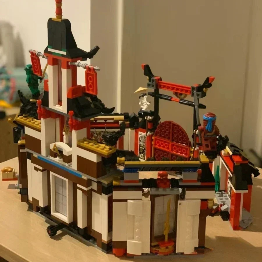 1132 шт. обучающий зал красный дом монастырь Spinjitzu строительные блоки игрушки