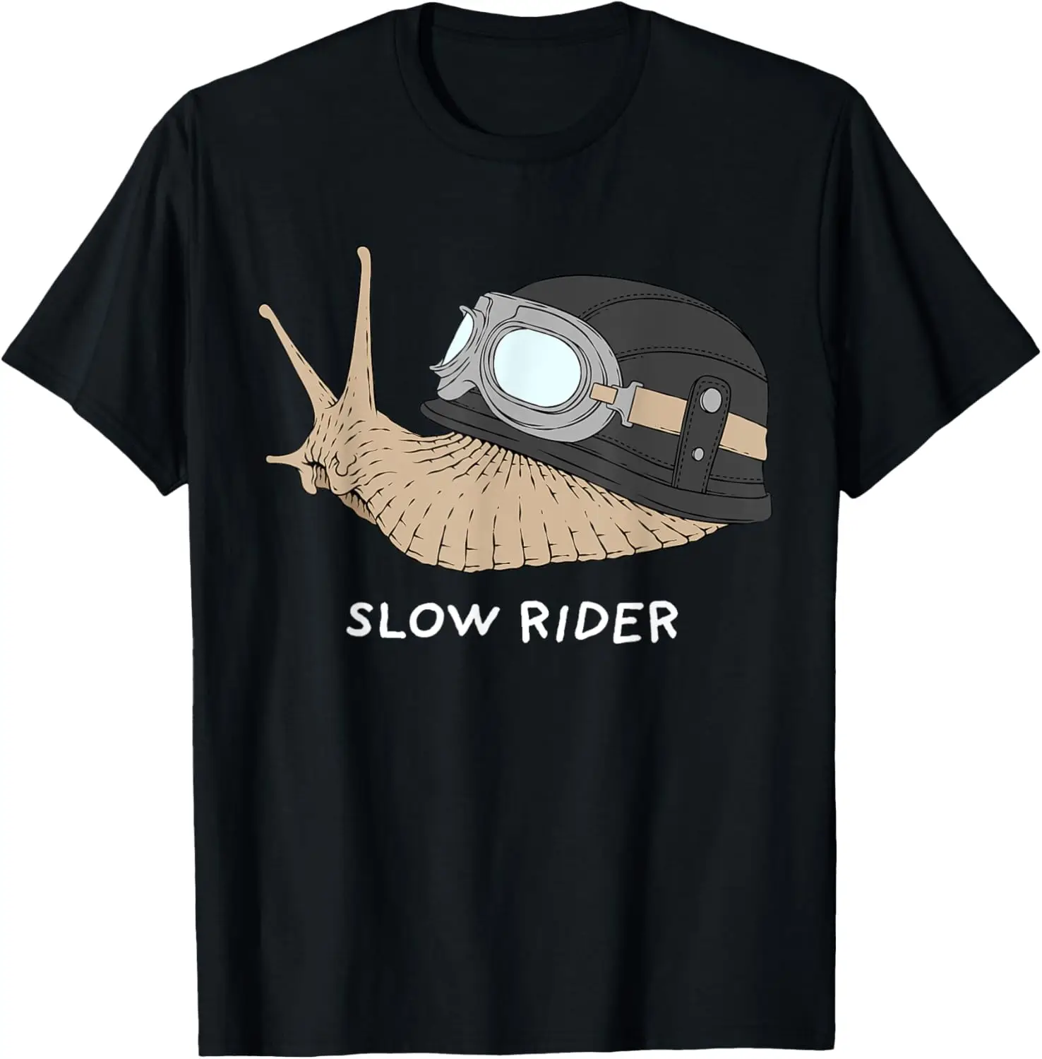 Рубашка с улиткой Slow Rider Sluggish Gastropod Забавная гоночная футболка