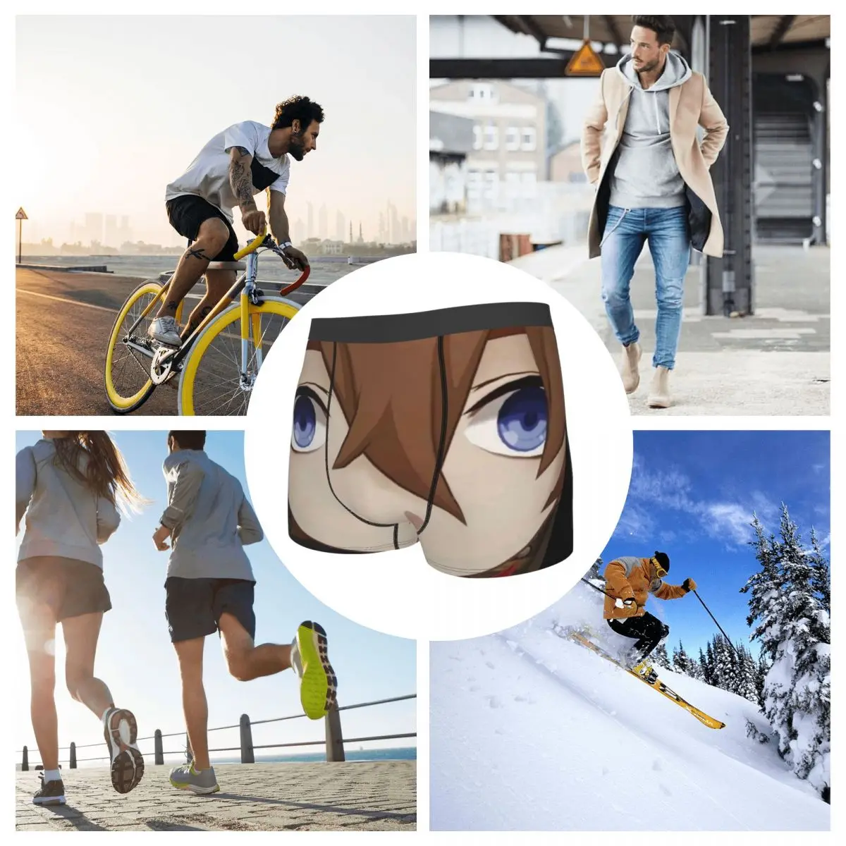 Забавные трусы-боксеры мужские трусы детское нижнее белье Genshin мягкие для мужчин