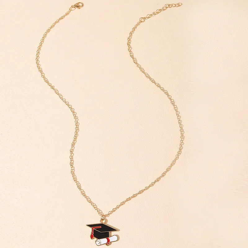 Выпускной сезон докторская кепка ожерелье женская мода металлическая цепочка
