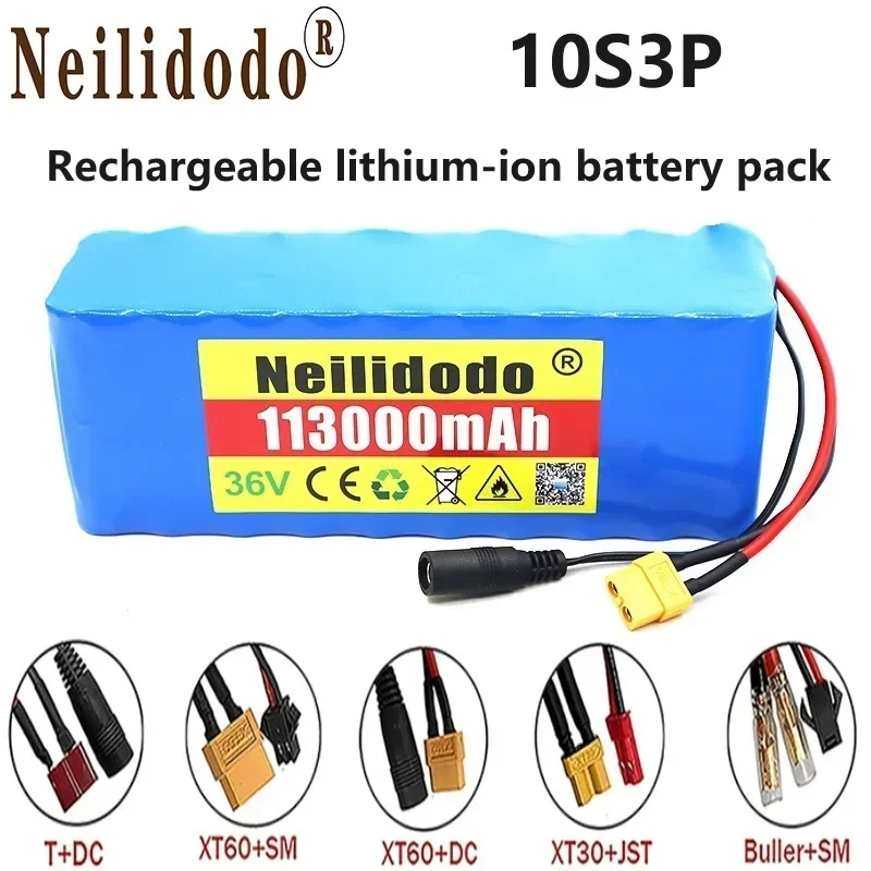 

Aviation Arrival 18650 10S3P 36V Lithium Ion Rechargeable Battery Pack Charger Scooter, Electric Vehicle, Electric Bicycle,Etc