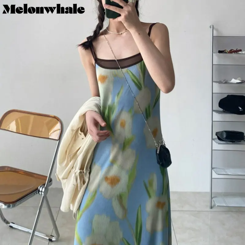 

Платье-Макси женское Сетчатое с цветочным принтом, без рукавов