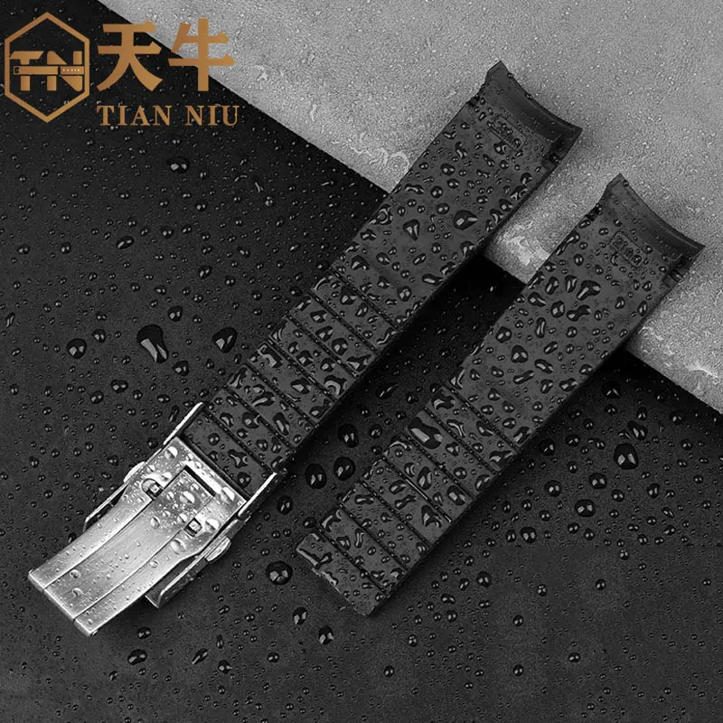 Ремешок резиновый для Longines Kangkas L3.742.L3.642.L3.781 series мужской спортивный силиконовый