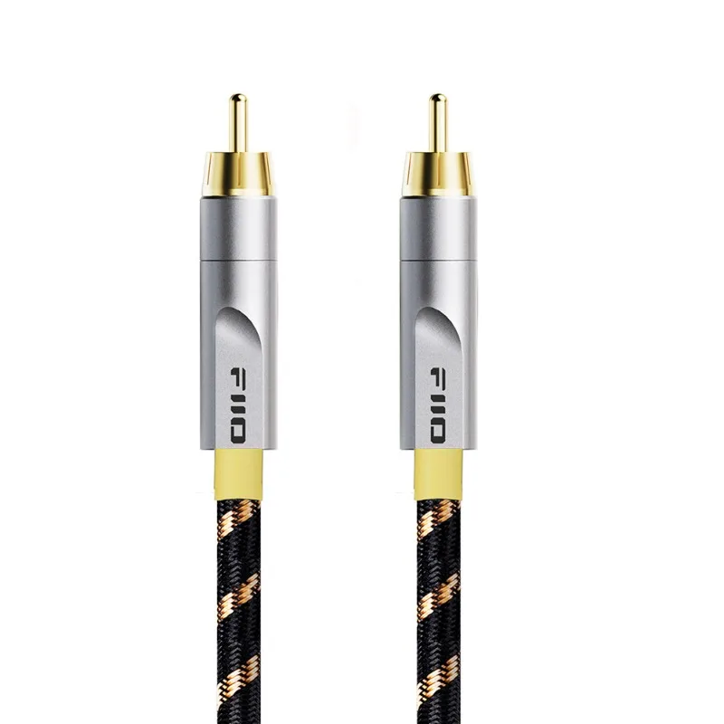 Подходит для FiiO LR-RCA5, коаксиальный цифровой аудиокабель, 5N медь, посеребренный, RCA4, аналоговый, двойной RCA, штекер-штекер (art.: 3920d93098ed3) - 3920d93098ed3