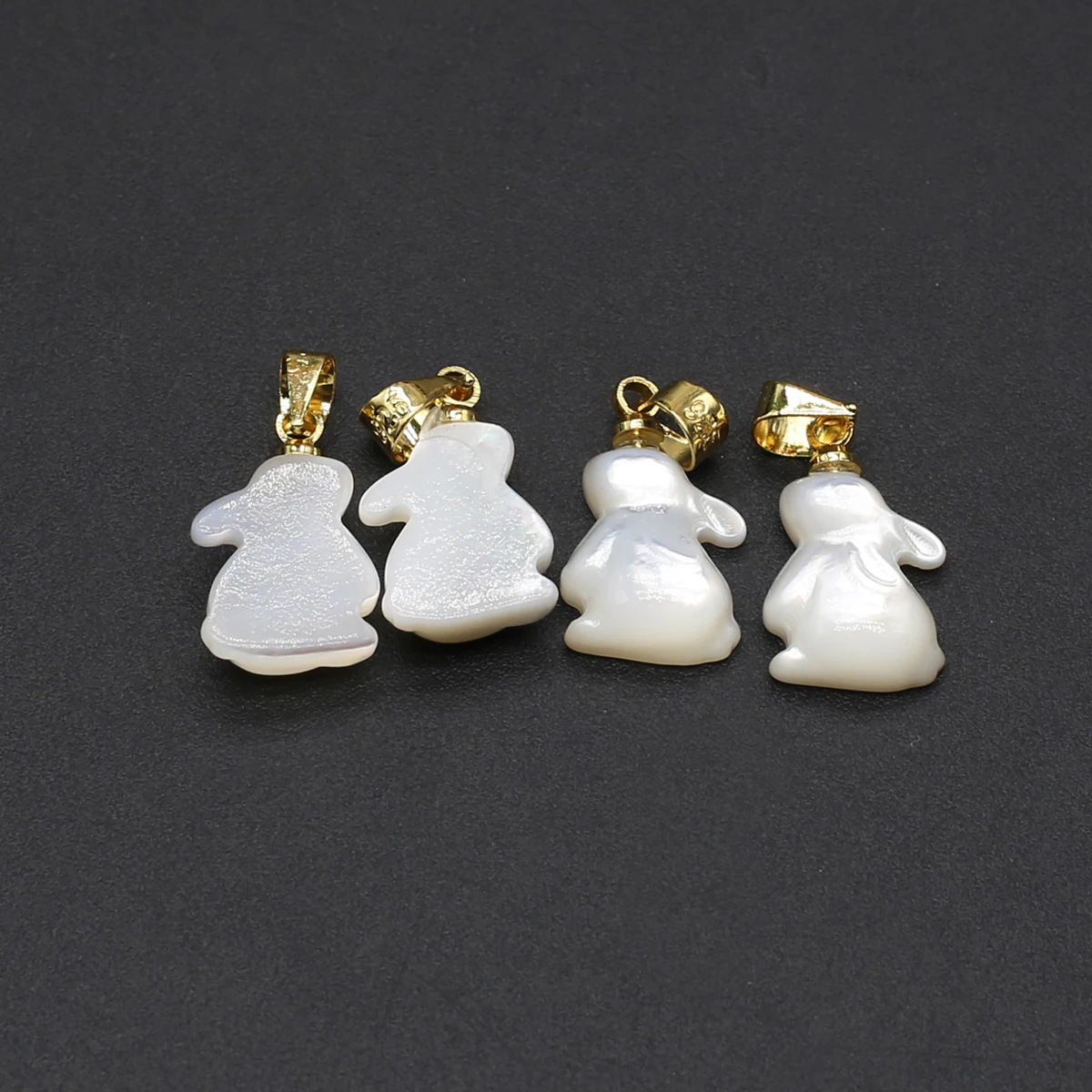 

1PCS White Shell Rabbit Shape Cute Pendant Natural Freshwater Shell Jewelry Making DIY Necklace Earrings Accessories Gift