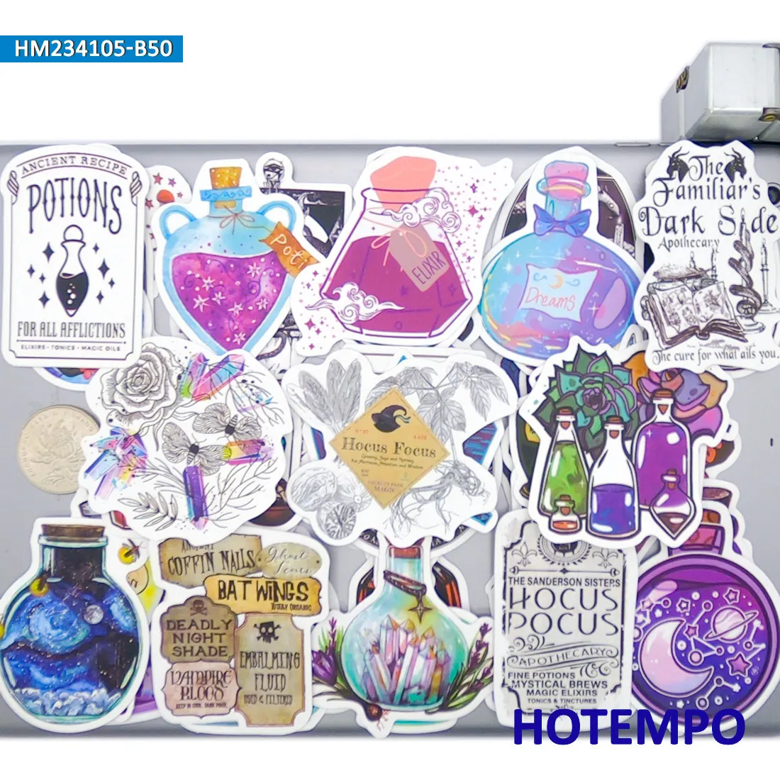 Наклейки на зелья ведьмы-фармацевта Волшебное волшебное пивоварение Ретро