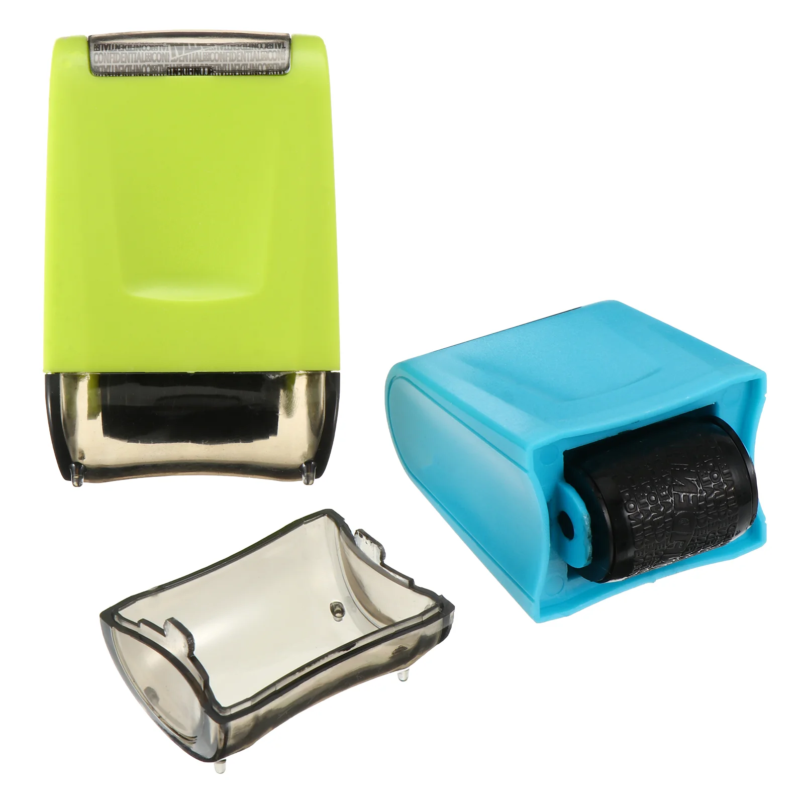 

2 Pcs Seal Privacy The Name Stamps Handheld Convenient Security Garbled Plastic Hand-held Protection Confidential Seals