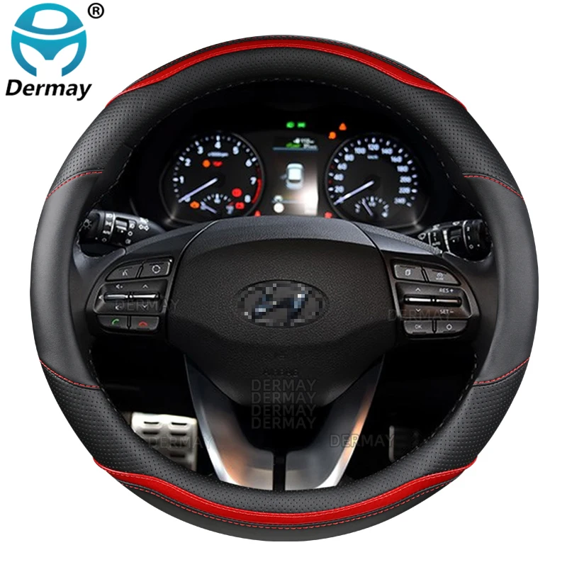 

for Hyundai i30 Elantra Touring Elantra GT 2007~2021 Car Steering Wheel Cover Microfiber Leather + Carbon Fiber Auto Accessories