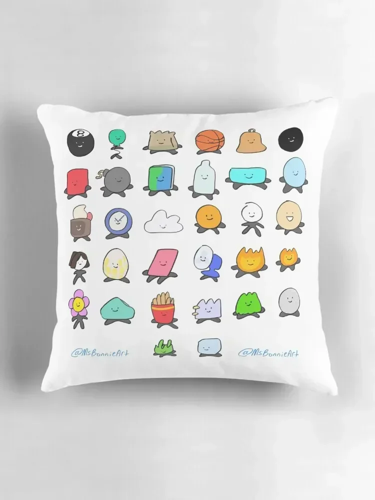 Фото Bfdi All Contestants Pack часть 1, декоративная подушка, декоративная подушка, декоративные подушки, рождественская наволочка, подушка №3