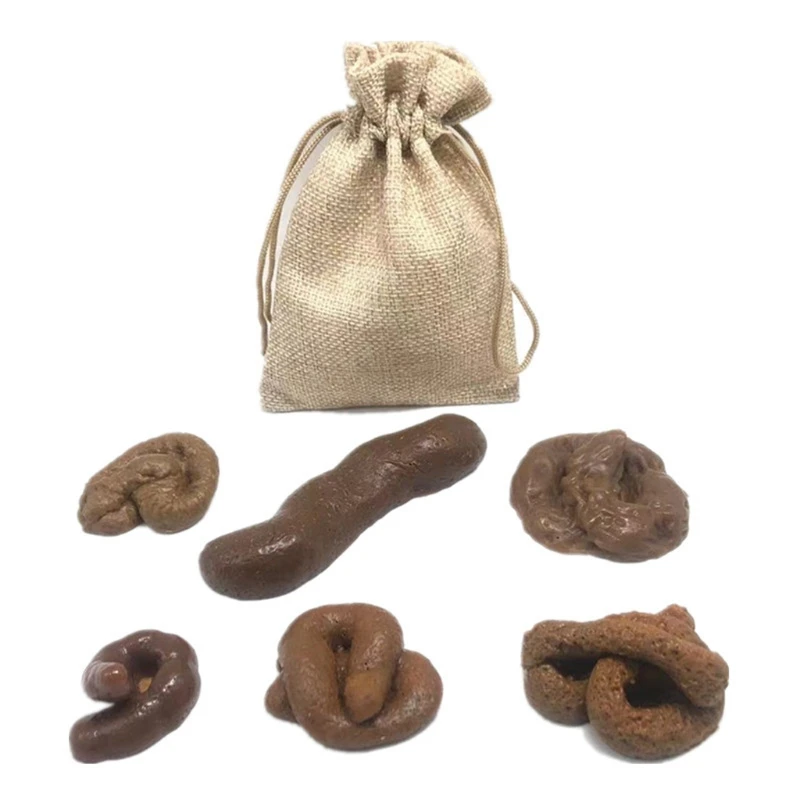 Soft Fake Poop Feces Pranks Toys Gag Gift Realistic Mischief Novelty Toys for Joke Trick Halloween April Fool’s Day Party