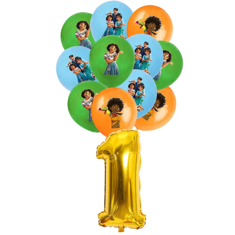 

New Encanto Latex Balloon Birthday Party Decoration Supply Sling Cake Topper 32inch Number Ballon Kid Toy Girl Gift Baby Shower
