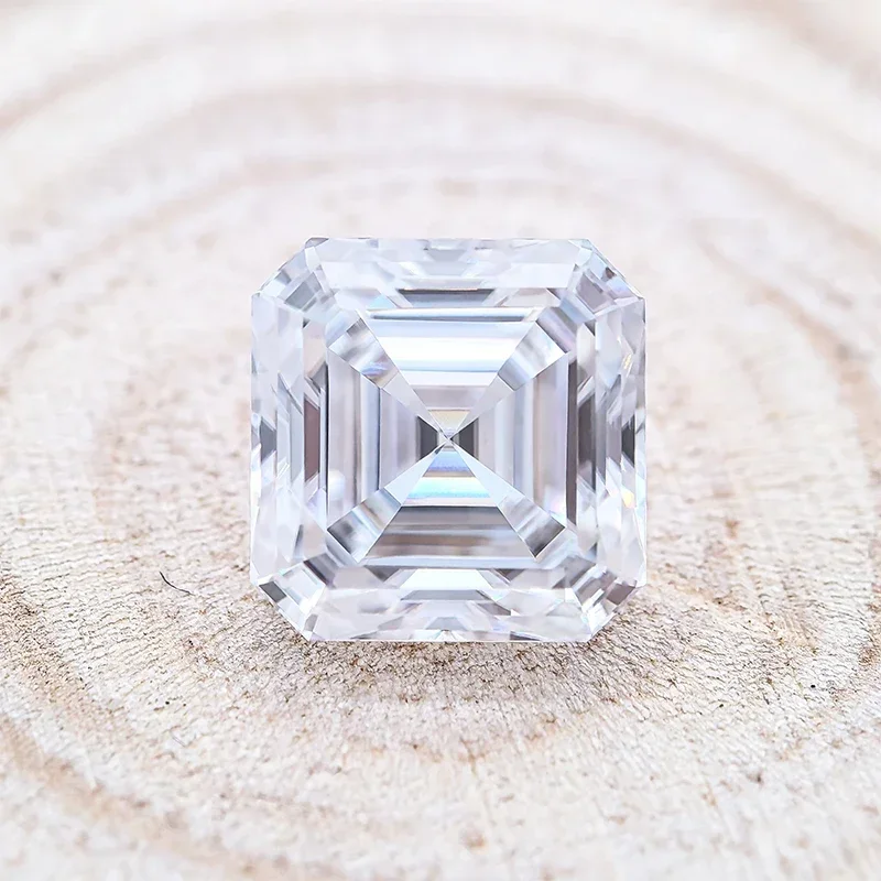 Муассанит высшего класса супер белый цвет D VVS1 качественная огранка Asscher подвески