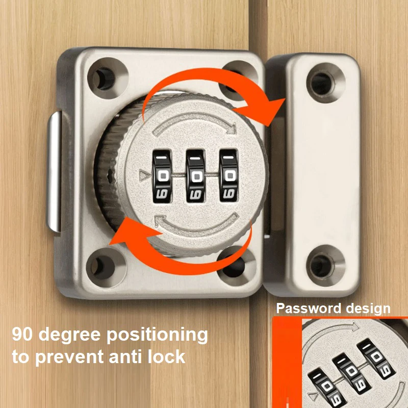 

Combination Password Latch Lock Smart Cam Code Lock for Mailbox Cabinet Sliding Bolt Lock Sliding Door Lock No Drilling Required