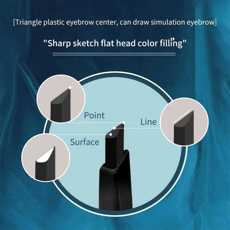 

Маленький двойной треугольный карандаш для бровей, естественно стройный и водонепроницаемый устойчивый к поту и долговечный карандаш для бровей, инструменты для макияжа