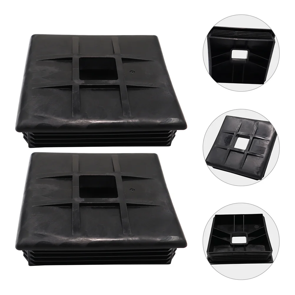 

2pcs Camper Bumper End Caps RV Sewer Caps 4 Inch Square Bumper Caps for Trailer