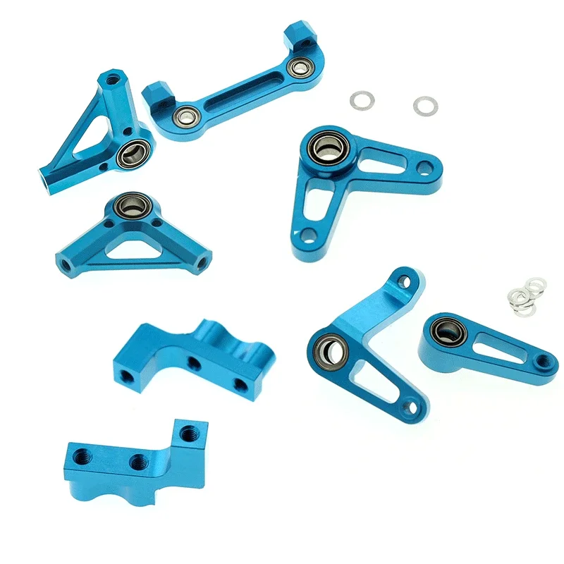 RC upgrade accessories TD4 metal steering arm axle rudder base rocker curved set