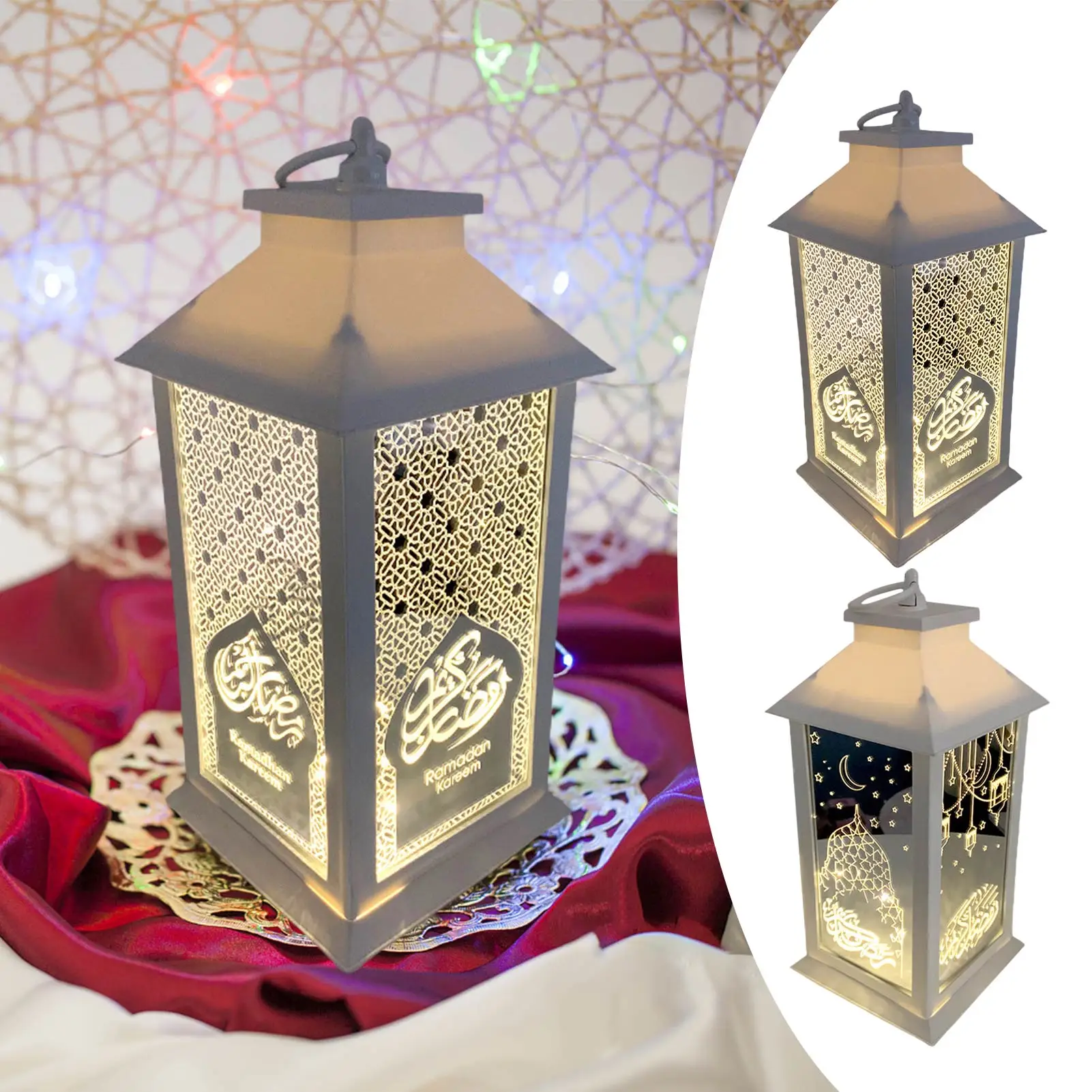 

Eid Ramadan Mubarak Lantern Light Moon Star Outdoor Hanging Decor