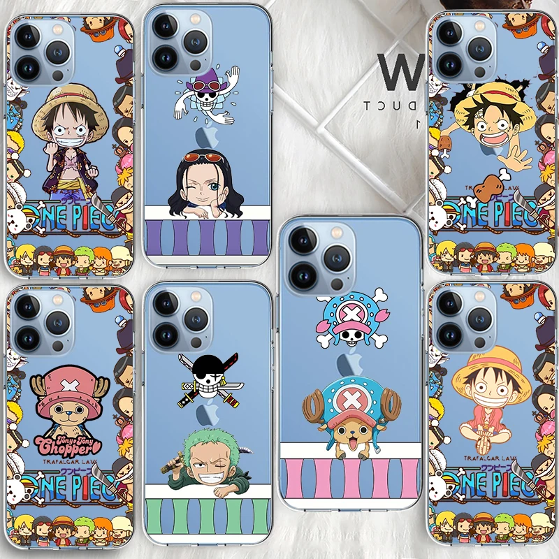 

Luffy One Piece Cartoon For Apple iPhone 13 12 Mini 11 XS Pro Max X XR 8 7 6 Plus SE 2020 5 5S Soft TPU Transparent Phone Case