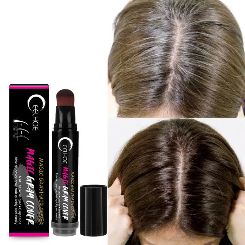 

20ml Black Brown One-Time Hair Dye Instant Gray Root Coverage Hair's Color Cream Stick Temporary Cover Up White Hair Colour Dye