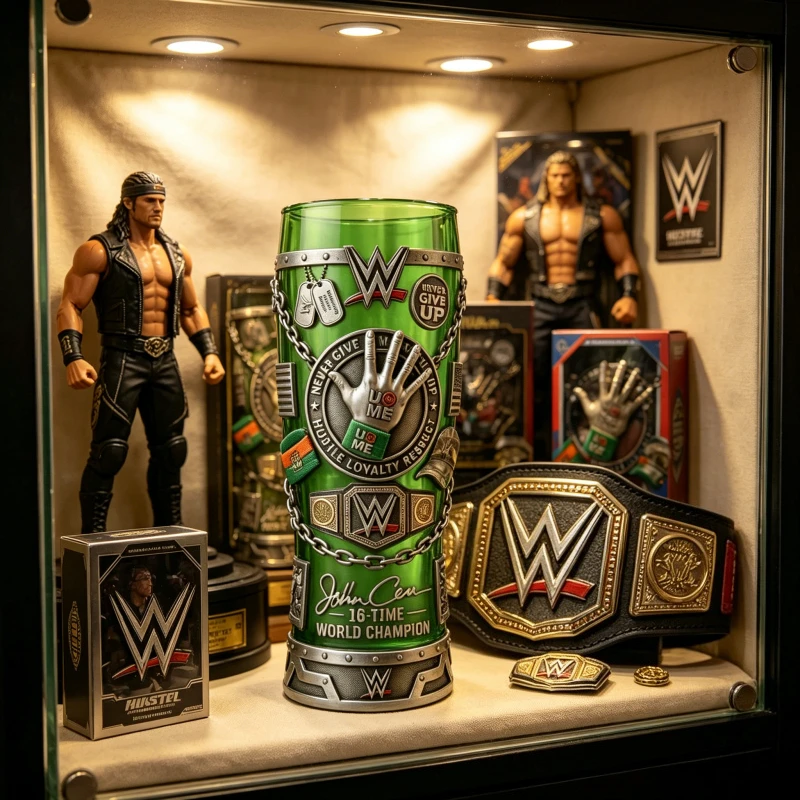 Фото Стеклянная кружка WWE Джон Кена, 16-кратного чемпиона, для пива, коллекционная вещь для фанатов рестлинга №2