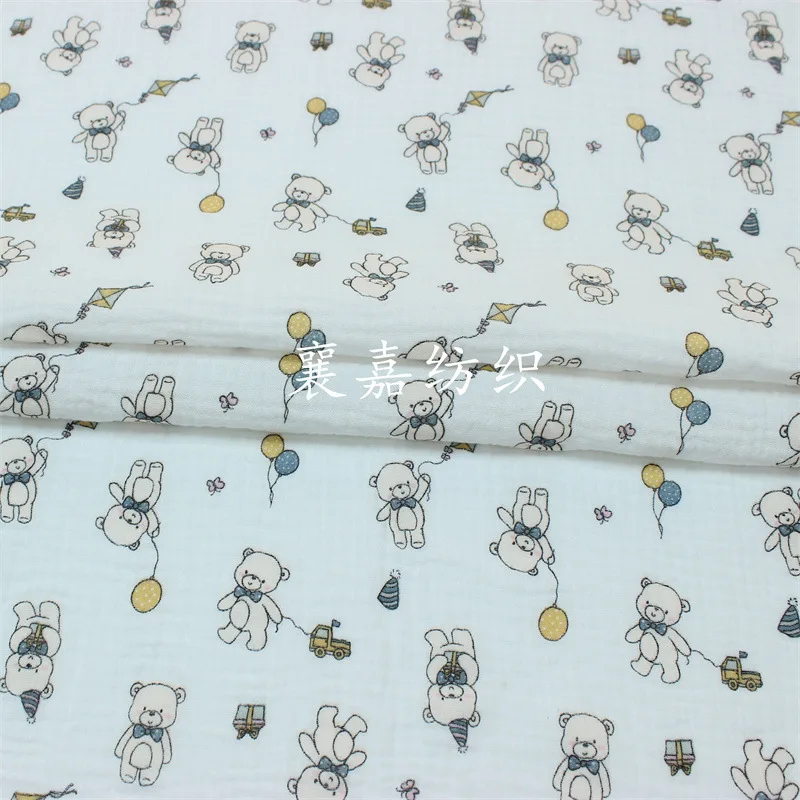 Новая двойная марля воздушный медведь детский хлопковый креп пижамы детские