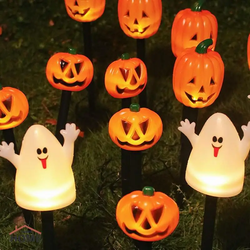 

Halloween LED Pumpkin Lights Portable Ground Inserts Lamp Halloween Outdoor Decoration Five In One Ground Mounted Lamp
