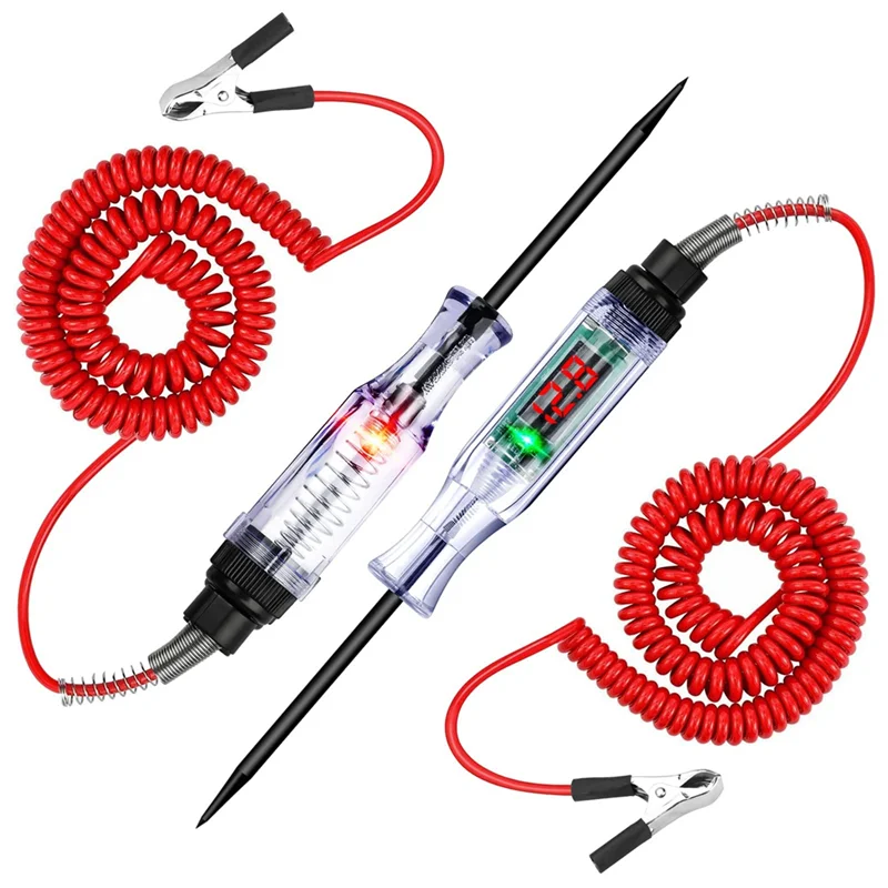 

Test Light 2PCS, 6V-24V DC Car Circuit Tester Light and Digital LCD Car Electric Tester Auto Voltage Continuity Test