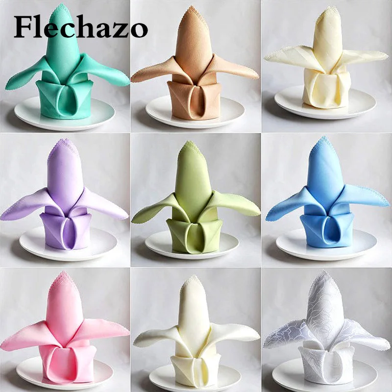 

10pcs 48*48cm Table Napkin Towel Restaurant Supplies Wedding Decoration Cloth Serving Decoupage Deco Linen Party Dinner Washable