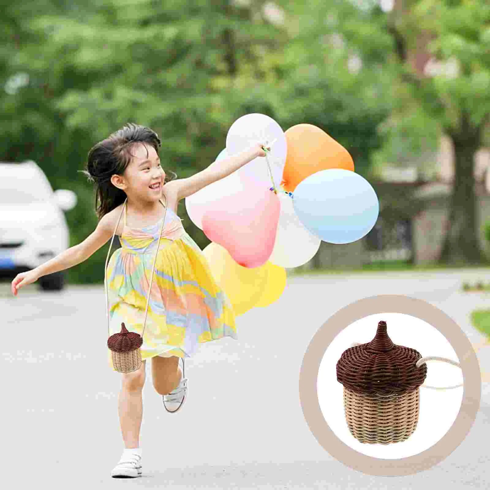 

Rattan Basket Shoulder Straw Crossbody Woven Mini Purse Kids Handbag Wicker Summer Storage Body Cross Women Hanging Tote