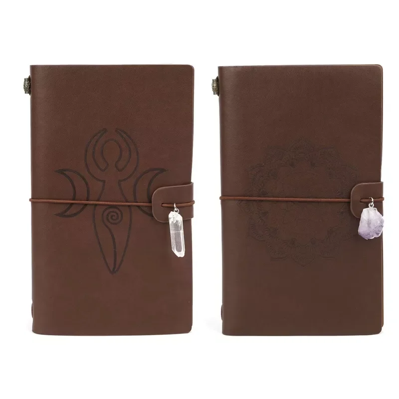

Journal Leather Notebook Binder Notepad Personal Diary Binder Budget Planner Refillable Lined for Women Men Gift H3CA